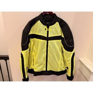 BILT BLM 13 Motorcycle Mesh Jacket 2XL Hi Vis Yellow Armored Liner NWOT